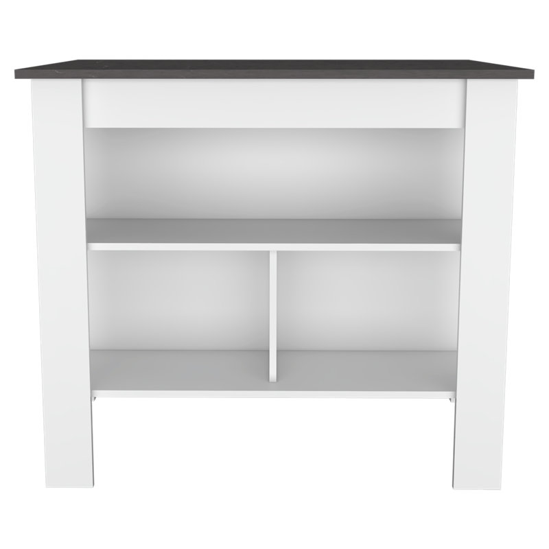 Goruav Wood Kitchen Island, Grey