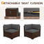 Chaise d'extérieur en osier avec coussins-1687671514