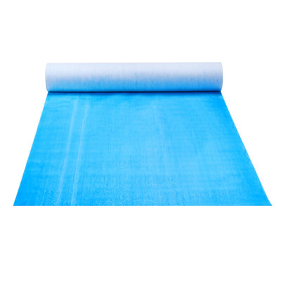 Rouleau de film protecteur de tapis bleu - 40 po x 84 po imperméable pour la construction et la rénovation
