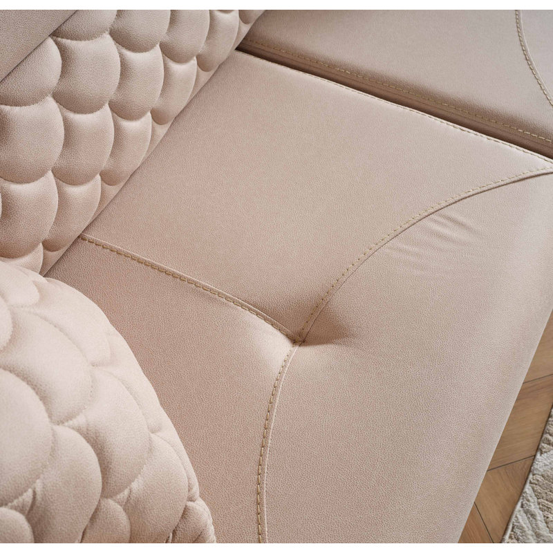 Ensemble de salon 3 pièces Sonte, Beige