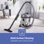 GEEPAS Wet & Dry Vacuum Cleaner 240V | 20L Iron Tank 19Kpa Suction HEPA Filter 4.5m Cable Portable Cord Storage | Powerful Blow Function for Car Garage Workshop Cleaning Carpet | 2 Year Warranty 1400W