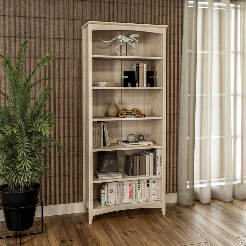 Colton Bookcase, (6 Shelves) 72" H x 30" W x 13"D, Light Oak