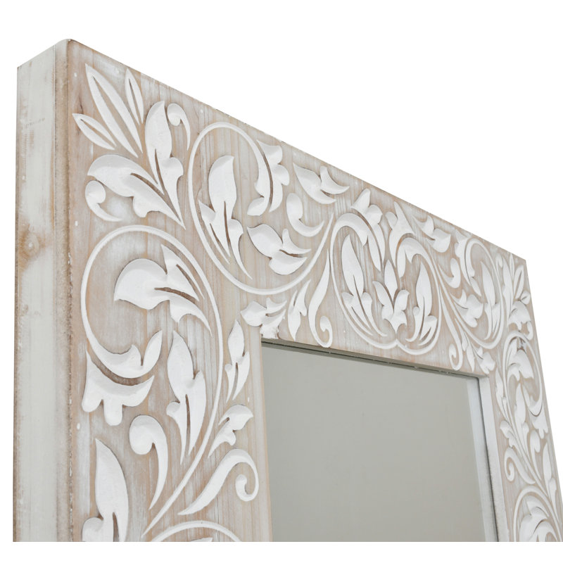 Carved Leaf Mirror
