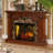 Walnut Solid Wood Electric Fireplace