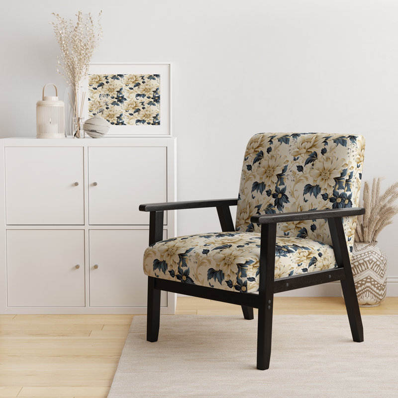 Chaise d'appoint florale Cobalt, Motifs victoriens motif victorien IV