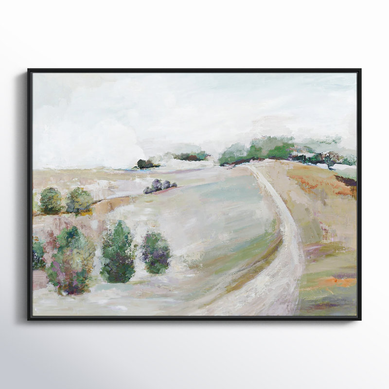 Kel Country Road Hill by Allison Pearce - Floater Frame Print on Canvas, 31.5" H x 41.5" W, Black