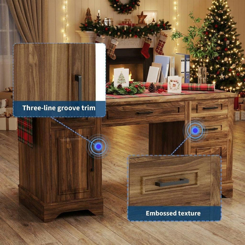 Executive Desk, Rustic Brown