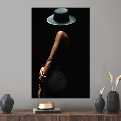 Boho Style Large Canvas Art featuring Modern Woman Silhouette - Ideal Gift for Mom