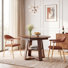Colne Round Extendable Modern Kitchen Dining Table Set With 32.3"H Dining Chair