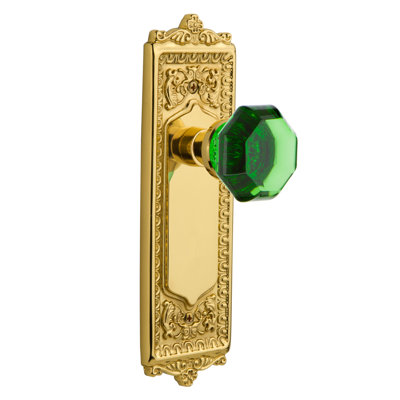 Egg & Dart Plate with Waldorf Emerald Door Knob