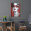 «Lady In Red» par Andreas Magnusson, art mural en métal, 24 po x 36 po