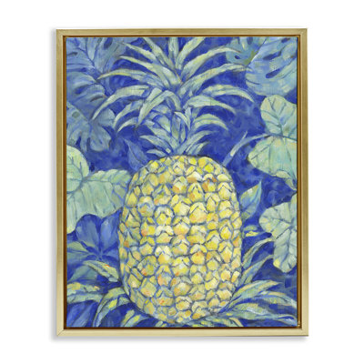 Cadre flottant ananas bleu Hawaii, design par Paul Brent