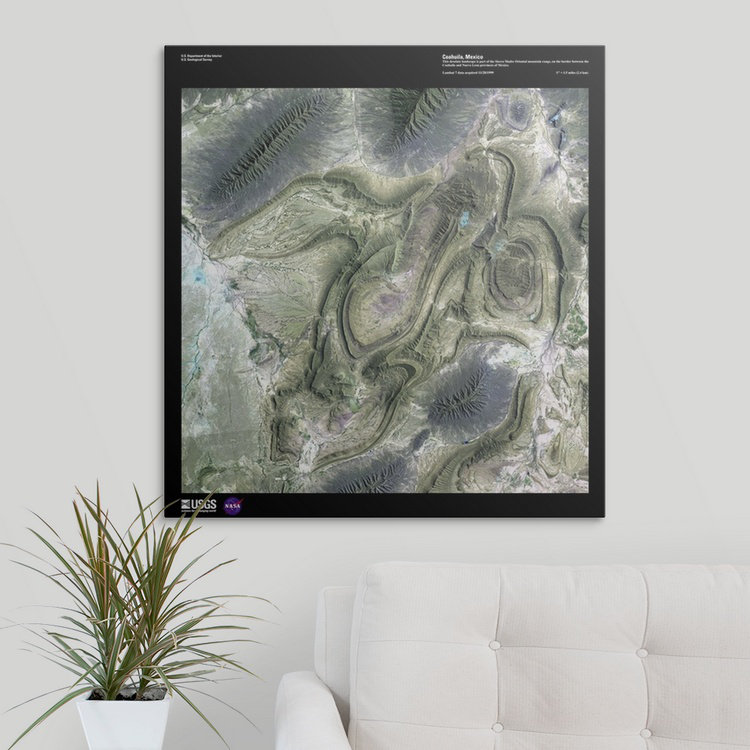 « coahuila, mexique-usg earth », impression, H 16 po x l 16 po x P 1,25 po, Toile