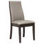 Chaise rembourrée taupe et espresso (ensemble de 2)