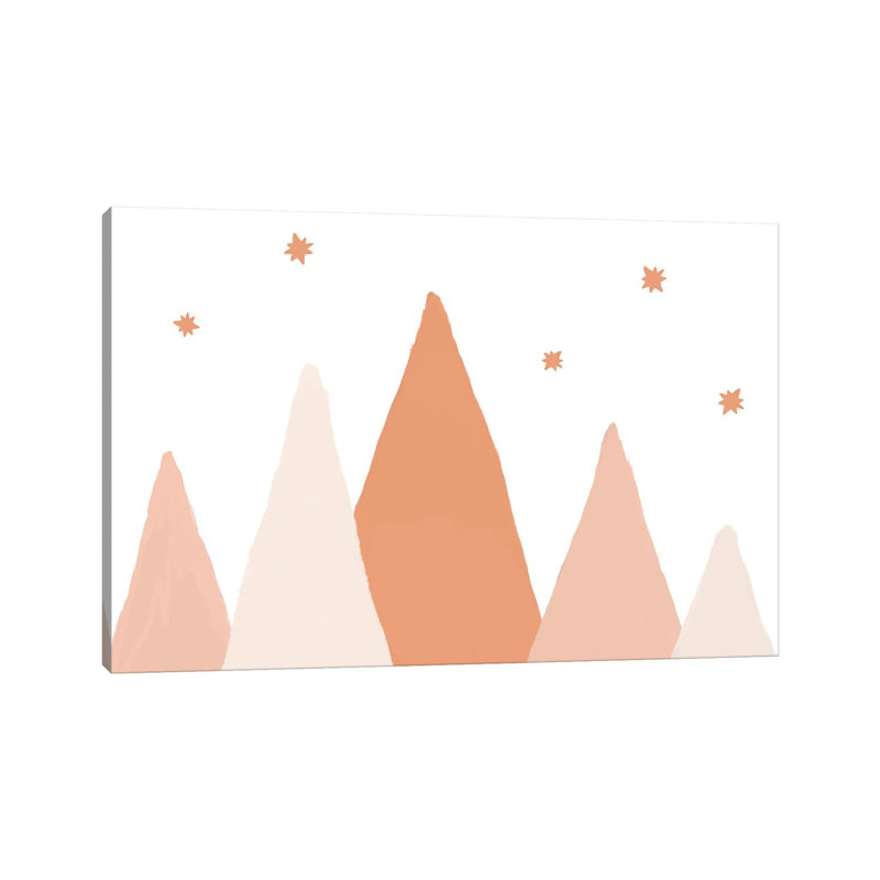 Blush Mountains - Wrapped Canvas Print, 20.32 cm H x 30.48 cm W
