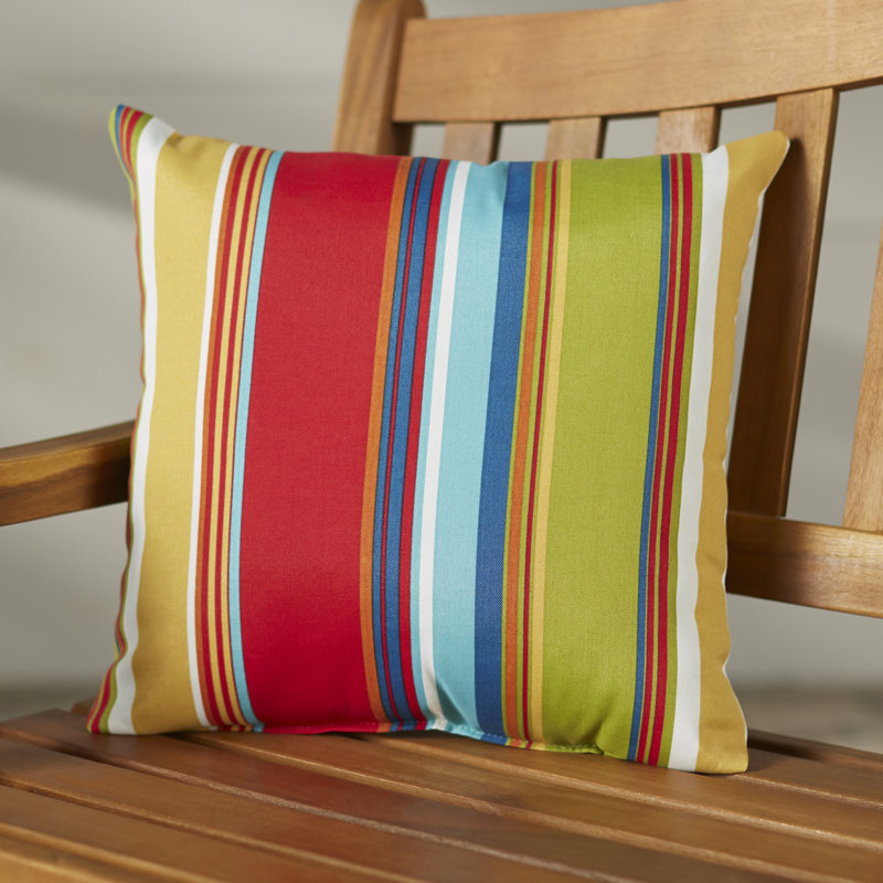 16" x 16" Outdoor Throw Pillow, Westport Garden Striped