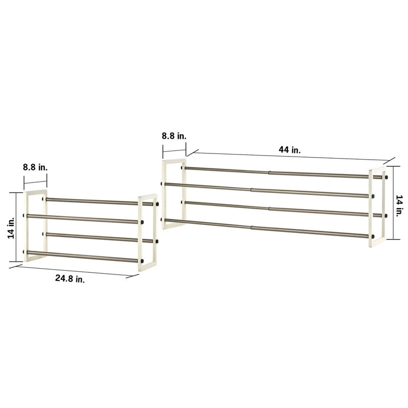 Range-chaussures extensible empilable 20 paires, Blanc