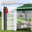 Pavillon de jardin escamotable avec moustiquaire, hauteur réglable et rideaux d'intimité pour la terrasse, la cour, le jardin