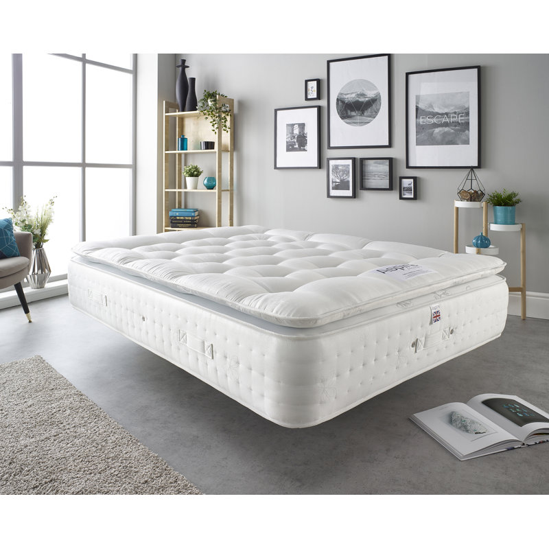 Premium Natural Wool Pillowtop Pocket Sprung Mattress, Single (3')