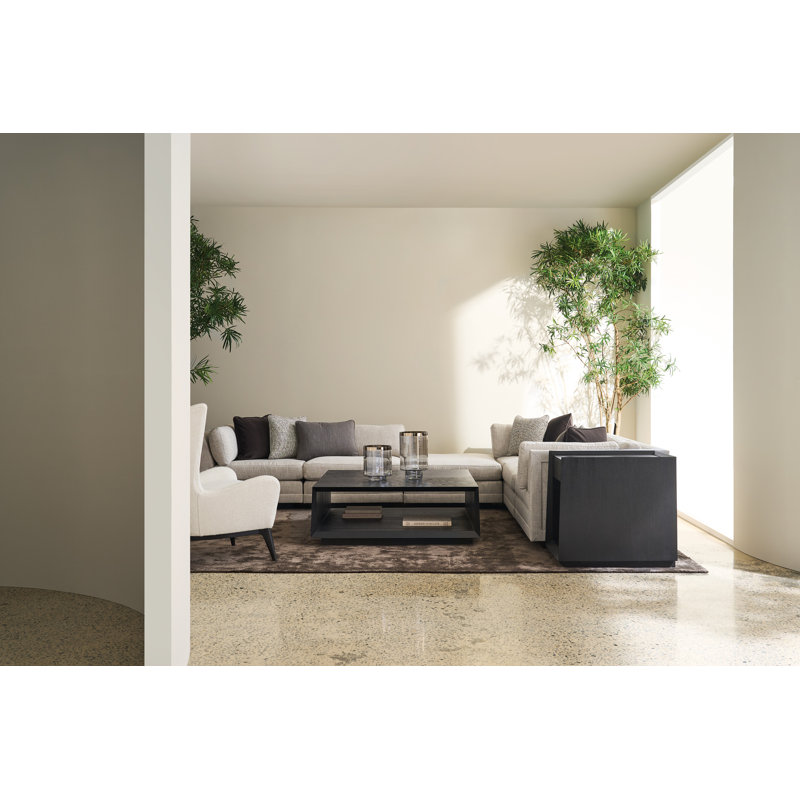 Modern Fusion Ottoman, Cream