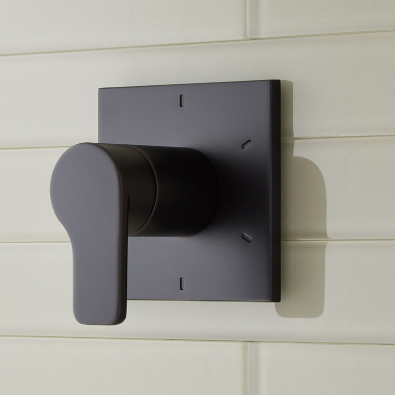 Inverseur de douche mural avec valve Hibiscus, Noir mat