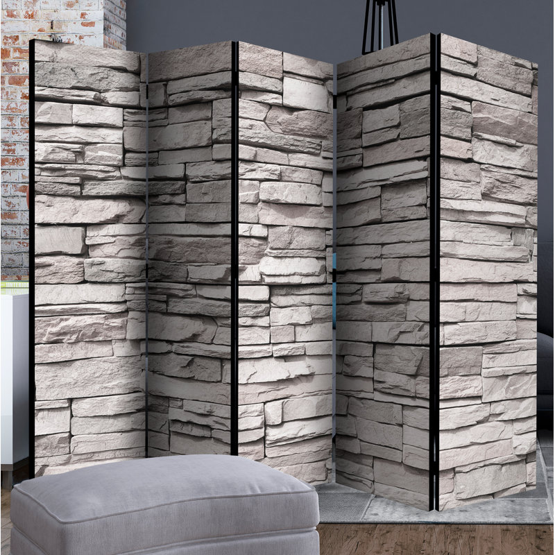 Coffman 172cm H Solid Wood Folding Room Divider, 5