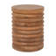 Round Ribbed Mango Wood Side Table
