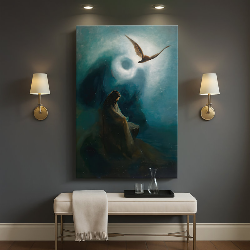 Martyr et Crucifié, Son Helios - Toile tendue avec châssis par Karl Wilhelm Diefenbach, 40 po x 60 po