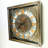 THE GEARS CLOCK Wall Clock with Real Moving Gears LU-LI_ 32 in Square SILVER-ANTIQUE