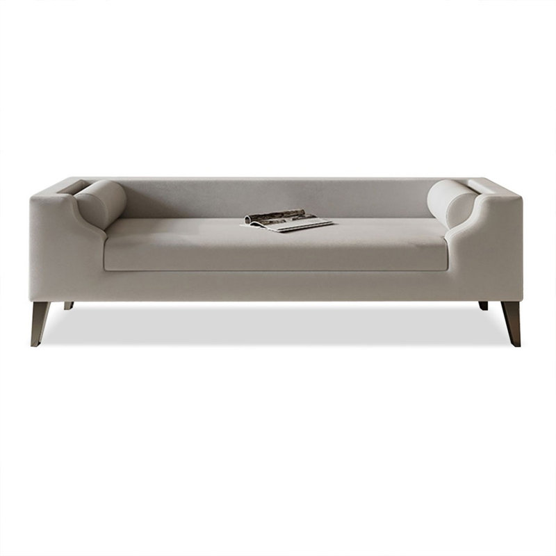 Banc rembourré gris, Gris