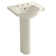 Veer™ Ceramic Pedestal Bathroom Sink with Overflow