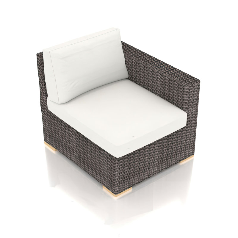 Chaise de terrasse avec coussins Sunbrella Marfik, Toile Sunbrella® naturel
