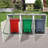 Garbage Bin Shed Stores 3 Trash Cans Metal Outdoor Bin Shed For Garbage Storage,Grey