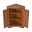 Armoire de rangement triangulaire brune avec tablettes réglables et armoire de plancher autoportante pour la cuisine domestique-1167900136