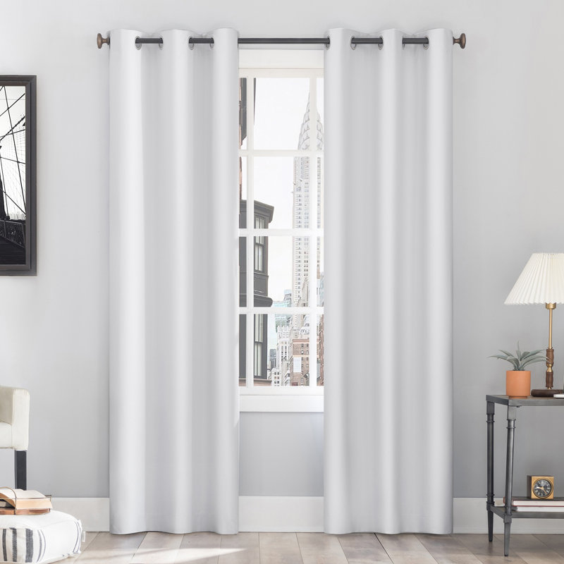 Thermal 100% Blackout Grommet Curtain Panel - Basics by Wayfair™, 40" W x 84" L, White