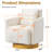 Velvet Upholstered Swivel Accent Chair with Cushion-1927299208