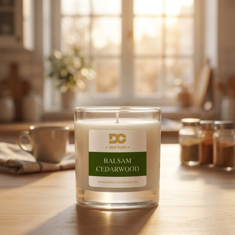 Bougie parfumée Balsam Sedarwood, 50 heures de combustion, cire de soja naturelle