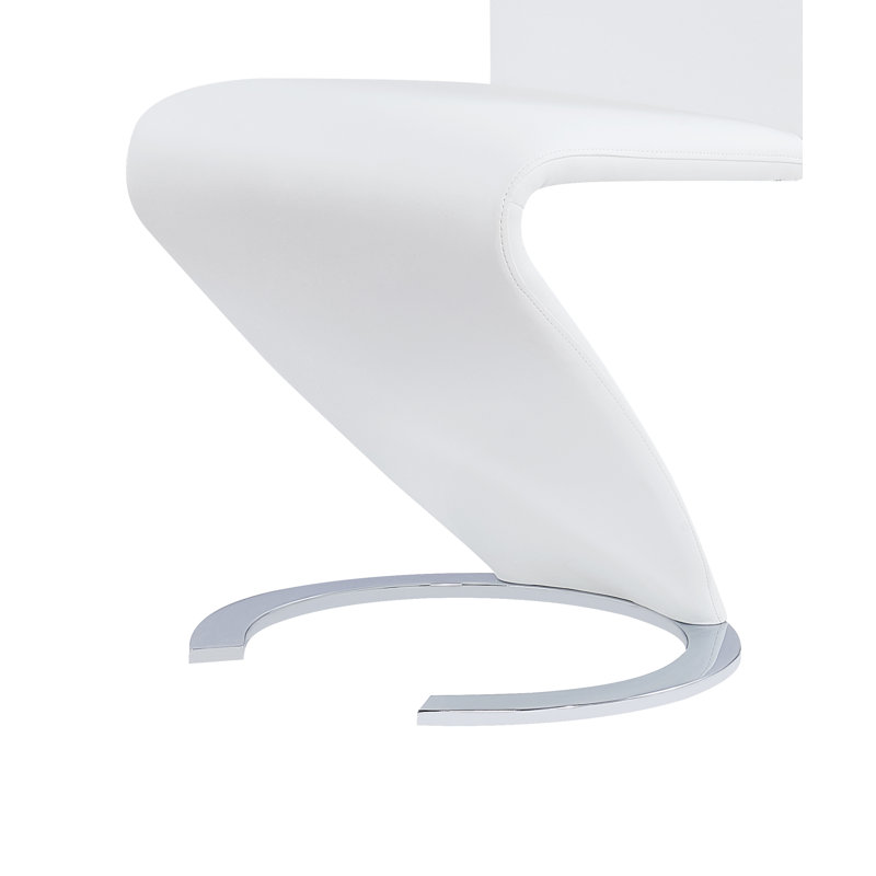 Chaise d'appoint rembourrée Weldon, Blanc