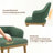Modern Upholstered Dining Accent Chair with Wooden Legs-181813616-180612298