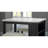 Dining Room Transitional 3Pc Dining Set Gloss Table Top W Storage Shelves Side 2X Stools Black Ivory White