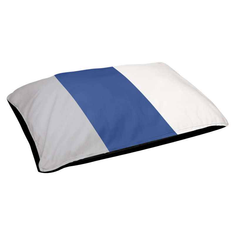 Oreiller Oklahoma, Très grand (l 50 po x P 40 po x H 17 po), Gris / bleu royal / blanc