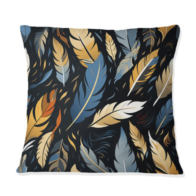 Feather Tribal Fusion I - Coussin décoratif imprimé