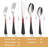 Black And Red Silverware Set