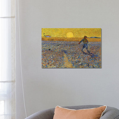 The Sower, C.1888 - reproduction d'art murale encadrée