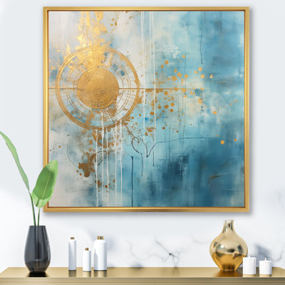 Bleu sarcelle, sensibilité circulaire, aquarelle I - reproduction
