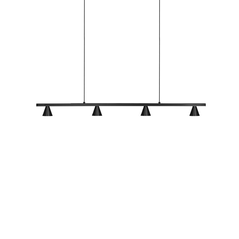 Dune 4 - Light LED Pendant, 124.76" H x 36.88" W x 2.25" D, Black