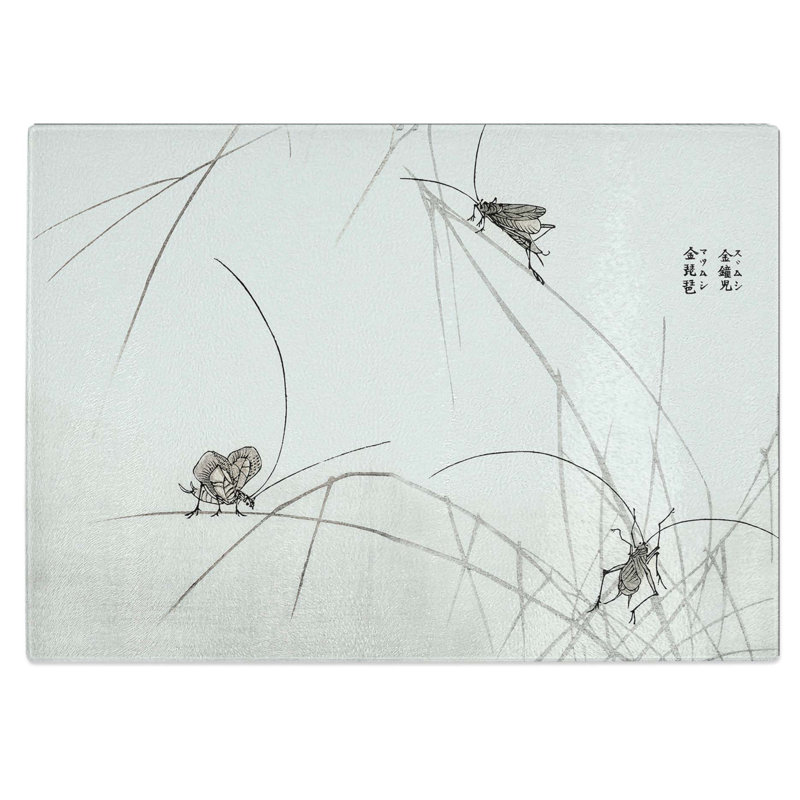 Tempered Glass Crickets Chopping Board, 28.5 cm W x 20 cm L