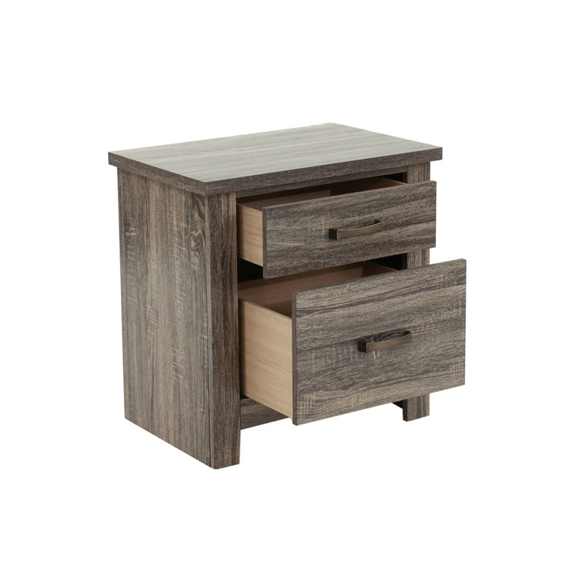 Table de chevet 2 tiroirs en bois