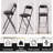 Black Foldable Bar Chair Modern Tall Folding Chair Portable Folding Stool