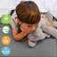Tapis de repos pliable ECR4Kids Everyday, 4 sections, bleu / gris, paquet de 5-21641979